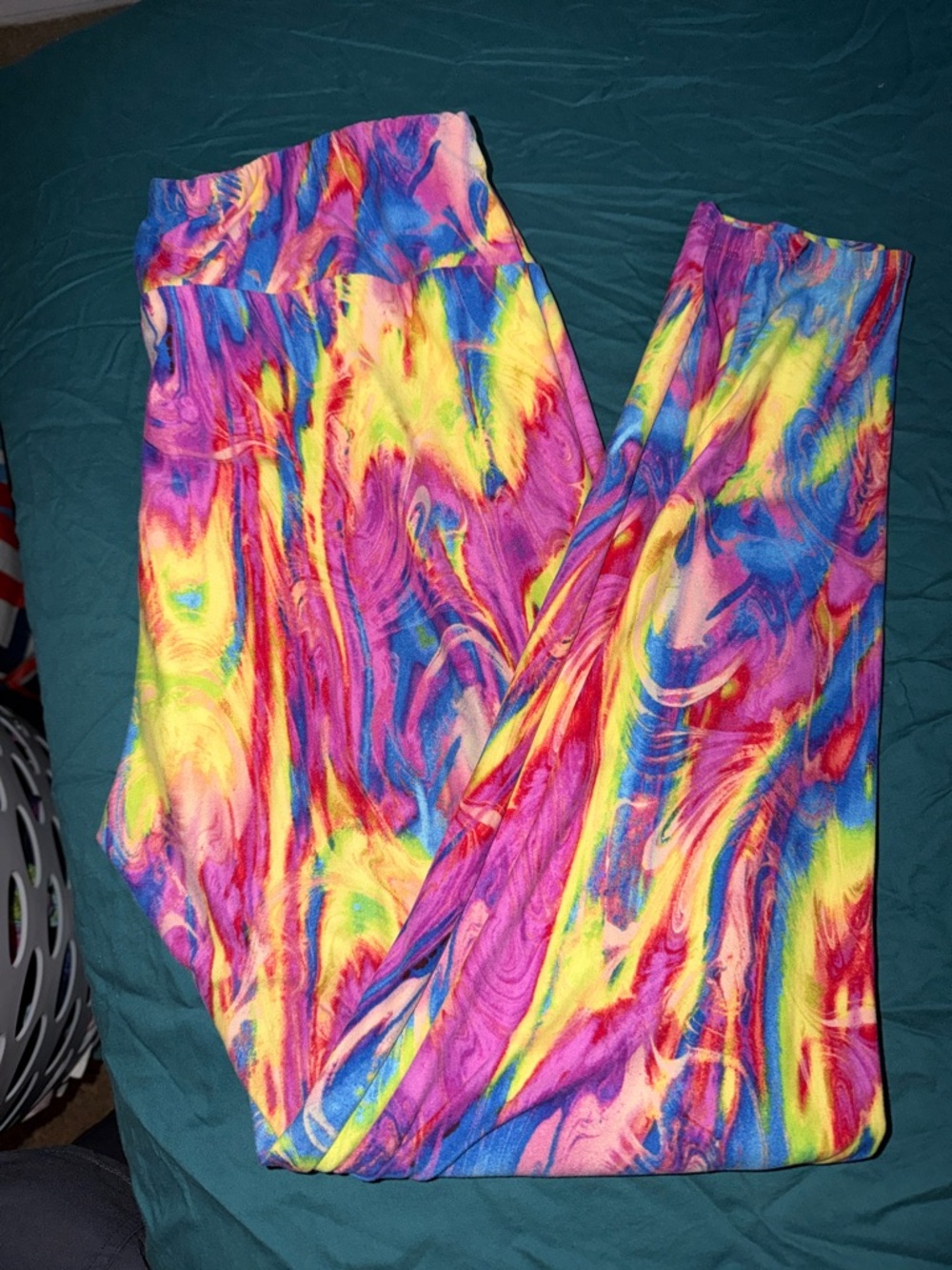 Multicolor Swirl Leggings - Vibrant Print